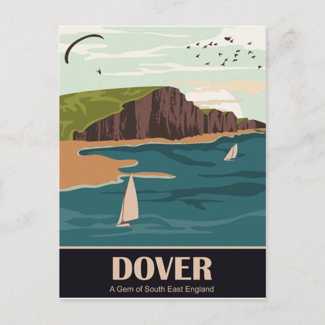 Dover, ein Gedicht von Südostengland Postkarte (Vorderseite)