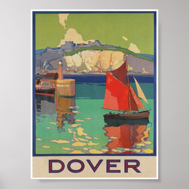 Dover England Vintage Travel Poster (Vorne)