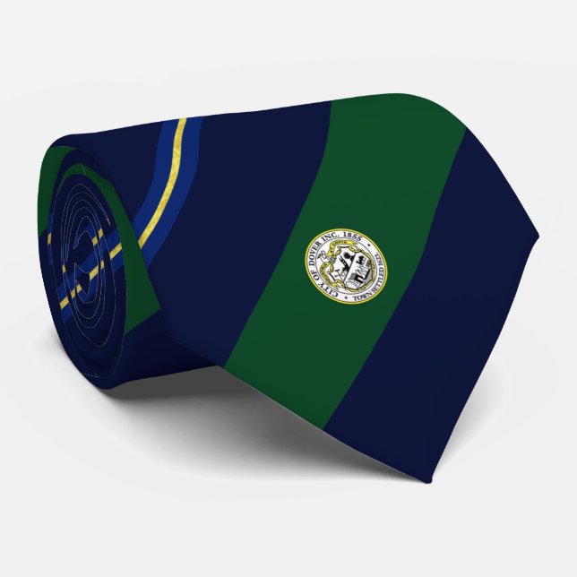 Dover (New Hampshire) Stadtflagge Neck Tie Krawatte (Gerollt)