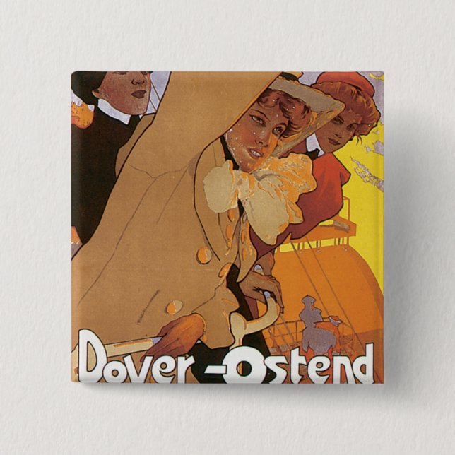 Dover-Ostende-Linie Button (Vorderseite)