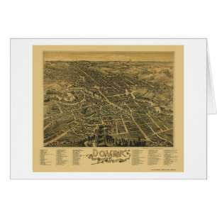 Dover, panoramische Karte NH - 1888