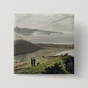 Dover, von Shakespeares Klippe, von 'einer Reise Button