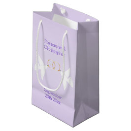Doves Design Lilac Colored Wedding Kleine Geschenktüte