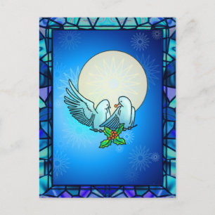 DOVES & HOLLY von SHARON SHARPE Postkarte