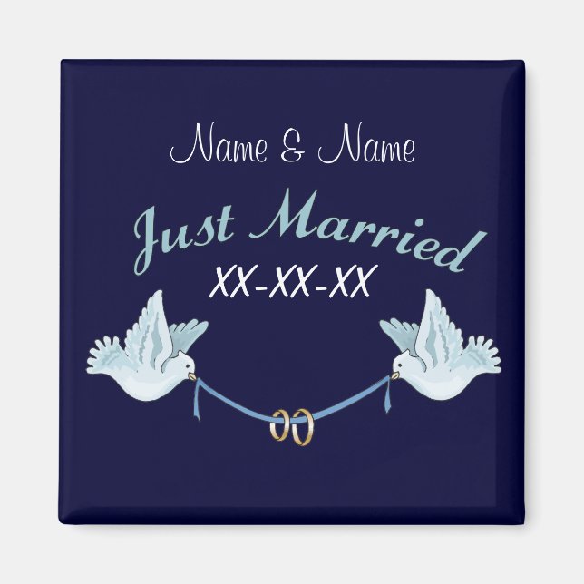 Doves Just verheiratet Magnet (Vorne)