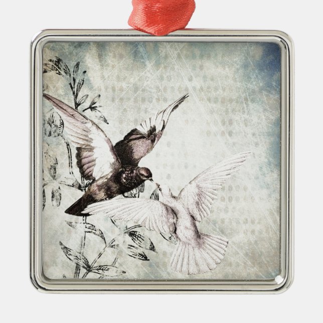 Doves Ornament Aus Metall (Vorne)
