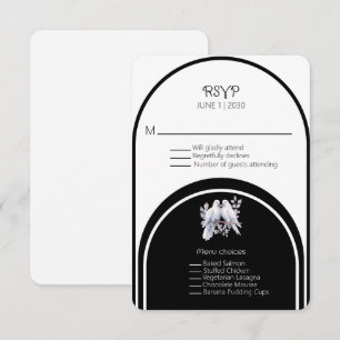 Doves Rings Black und White Arched