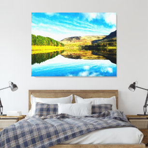 Dovestone Reservoir im Winter Leinwanddruck