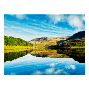 Dovestone Reservoir im Winter Poster