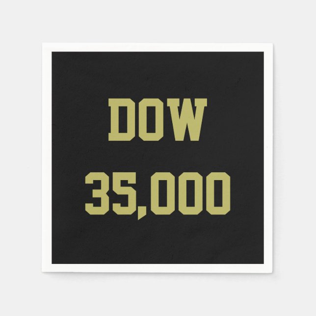 Dow 35000 Stock Market Celebration Serviette (Vorderseite)