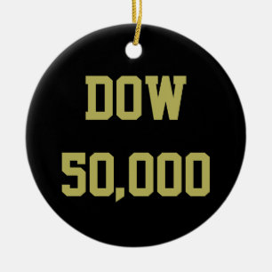 Dow 50.000 Börsenfeier Keramik Ornament