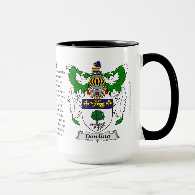 Dowling Familien-Wappen Tasse (Rechts)