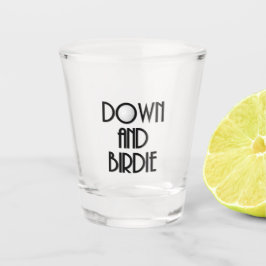 Down & Birdie Golf Shooting Glas