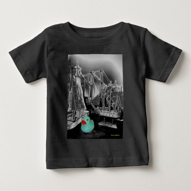 "Down by Seaside" Rubber Duck Baby Wear Baby T-shirt (Vorderseite)