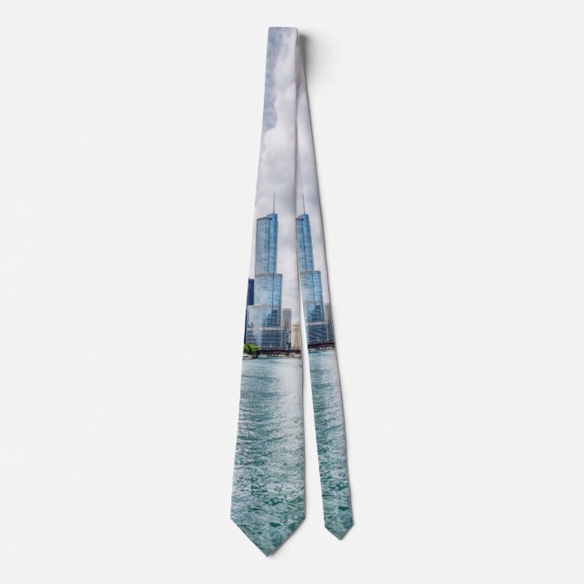 Down Chicago River Neck Tie Krawatte (Vorderseite)