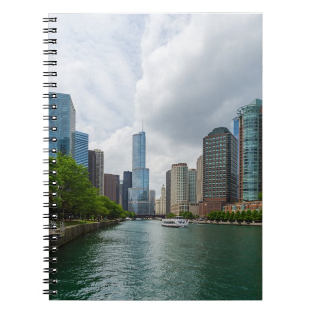 Down Chicago River Notizblock (Vorderseite)