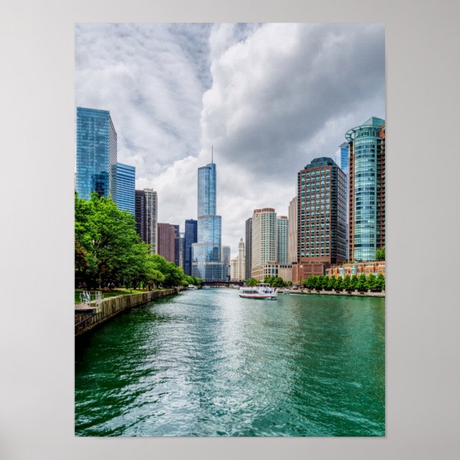 Down Chicago River Poster (Vorne)