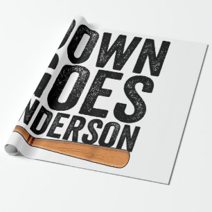 DOWN GOES ANDERSON FUNNY BASEBALL Geschenk ANDERSO Geschenkpapier