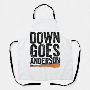 DOWN GOES ANDERSON FUNNY BASEBALL Geschenk ANDERSO Schürze