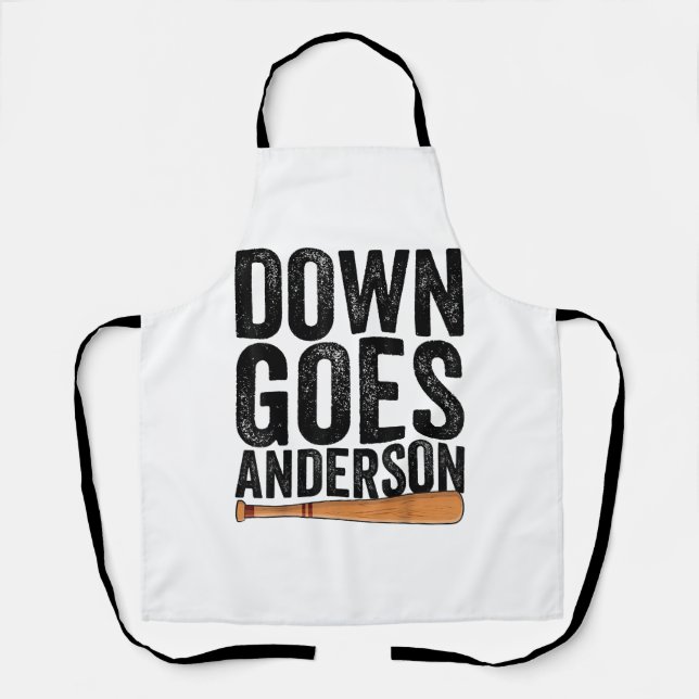 DOWN GOES ANDERSON FUNNY BASEBALL Geschenk ANDERSO Schürze (Vorderseite)