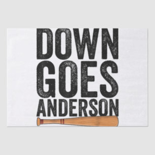 DOWN GOES ANDERSON FUNNY BASEBALL Geschenk ANDERSO Seidenpapier