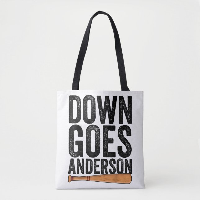 DOWN GOES ANDERSON FUNNY BASEBALL Geschenk ANDERSO Tasche (Vorderseite)