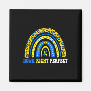 Down Right Perfect Down Syndrome Awareness Family Magnet