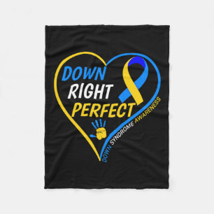 Down Right Perfect - World Down Syndrome Awareness Fleecedecke