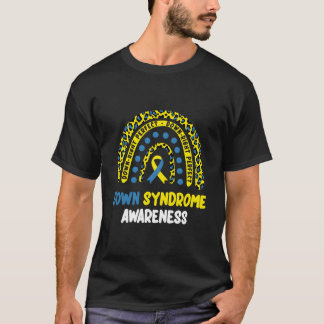 Down-Right Perfekter Regenbogen T21 Down-Syndrom-B T-Shirt