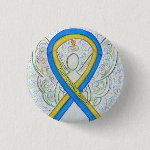 Down Syndrom Angel Awareness Ribbon Button Button