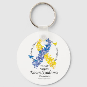 Down-Syndrom Band der Schmetterlinge Schlüsselanhänger