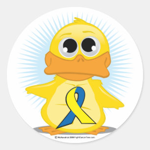 Down-Syndrom Band-Ente Runder Aufkleber