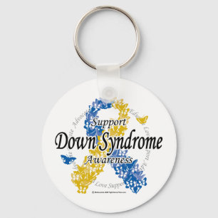 Down-Syndrom Band von Schmetterlingen 2 Schlüsselanhänger