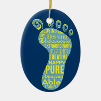 Down-Syndrom Bewusstsein Keramik Ornament