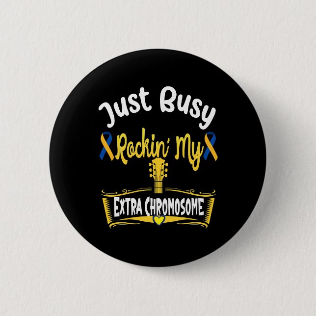 Down-Syndrom-Bewusstsein Kleinkind Kinder Extra-Ch Button (Vorderseite)