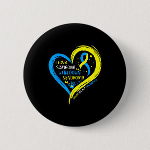Down-Syndrom-Bewusstsein liebe jemanden mit Down-S Button