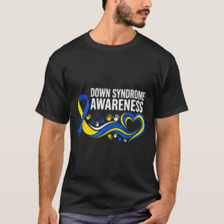 Down-Syndrom-Bewusstseins-Schleifenband Inklusion T-Shirt