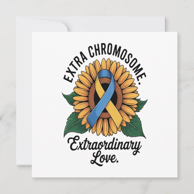 Down-Syndrom-Bewusstseins-Sonnenblume (Vorderseite)