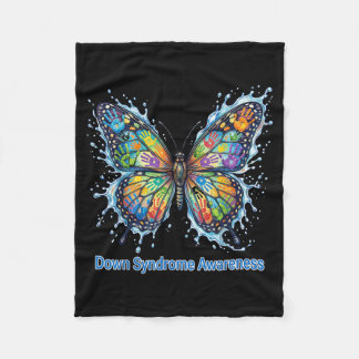 Down-Syndrom-Bewusstseins-Sonnenblumen-Schleife In Fleecedecke