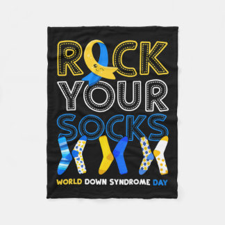 Down Syndrom Day Rock Your Socks Awareness 2 Fleecedecke