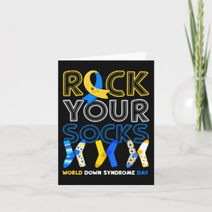 Down Syndrom Day Rock Your Socks Awareness 2 Karte