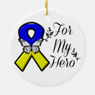 Down-Syndrom für meinen Held Keramikornament