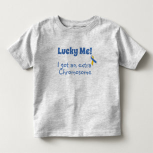 Down-Syndrom - Glück gehabt! Extra-Chromosom Kleinkind T-shirt