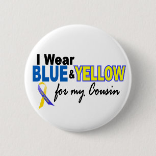Down-Syndrom I Abnutzung blau u. gelb für meinen Button