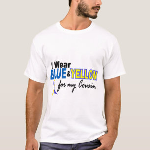 Down-Syndrom I Abnutzung blau u. gelb für meinen T-Shirt