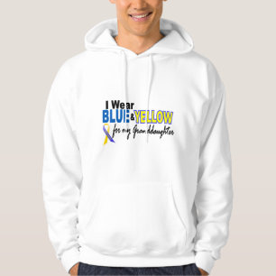 Down-Syndrom I Abnutzungs-blaue u. gelbe Enkelin 2 Hoodie