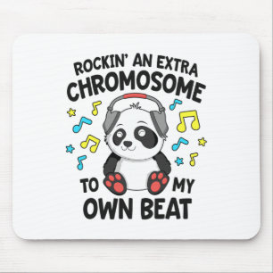 Down-Syndrom Kids T21 Rockin' ein Extra-Chromosom Mousepad