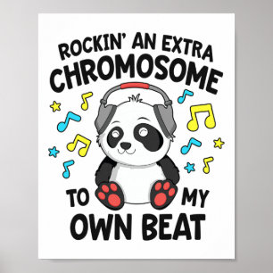 Down-Syndrom Kids T21 Rockin' ein Extra-Chromosom Poster