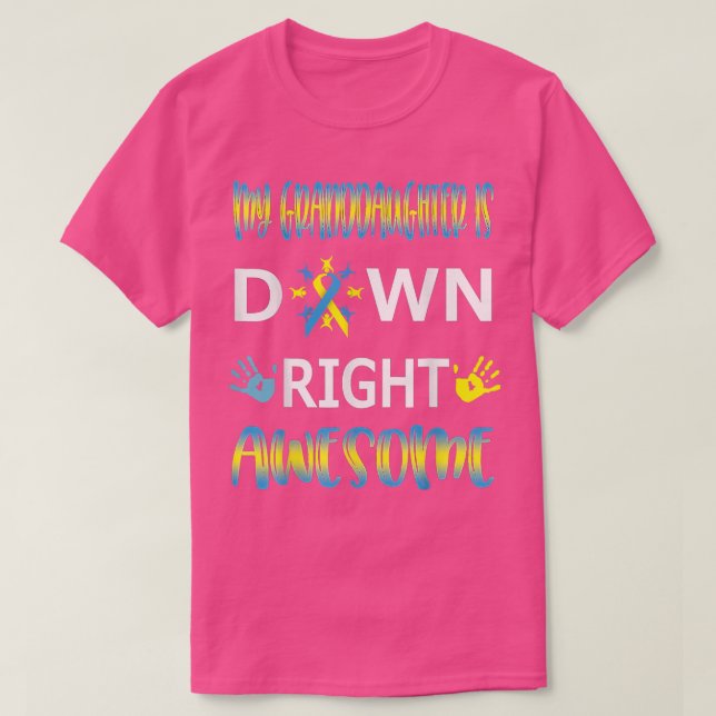 Down-Syndrom Oma Opa Nach unten rechts Phantastisc T-Shirt (Design vorne)
