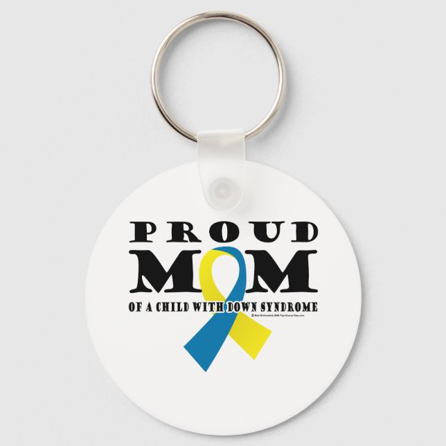Down Syndrom Proud-Mama Schlüsselanhänger (Vorderseite)